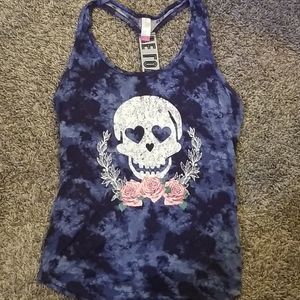 NOBO skull tank top, women's size L